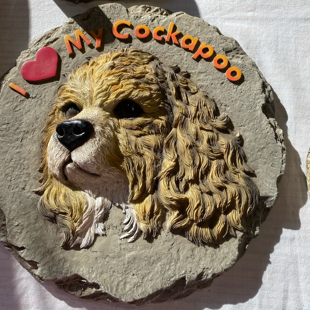 I Love My Cockapoo Wall Hanger Or Steppingstone New Without Box